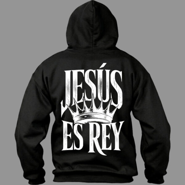 Hoodie Jesús es Rey Negro Hoodie Jesús es Rey