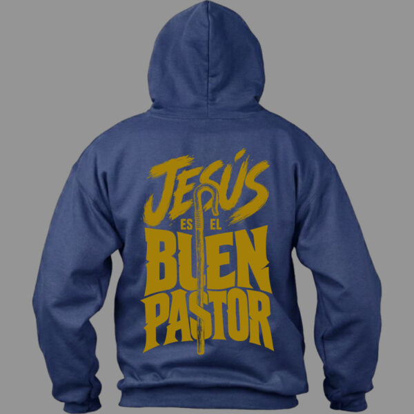 Hoodie Jesús es el buen pastor Azul marino1 Hoodie Jesús es el buen pastor