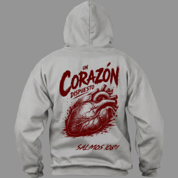 Hoodie Un corazón dispuesto Gris Hoodie Un corazón dispuesto